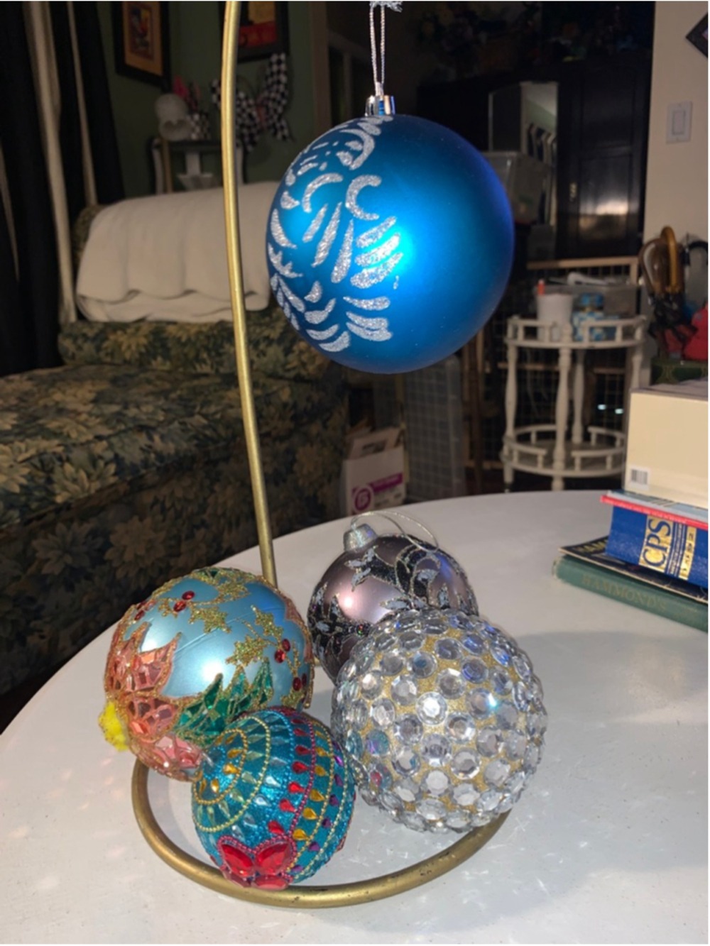 Unbranded Holiday Ornaments One Size Blue Silver Assorted Set